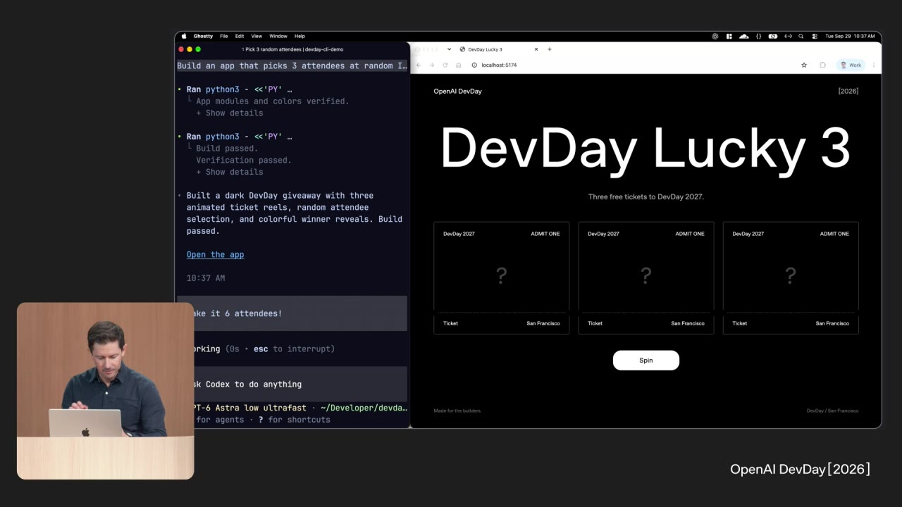 Photo from OpenAI DevDay keynote's update
