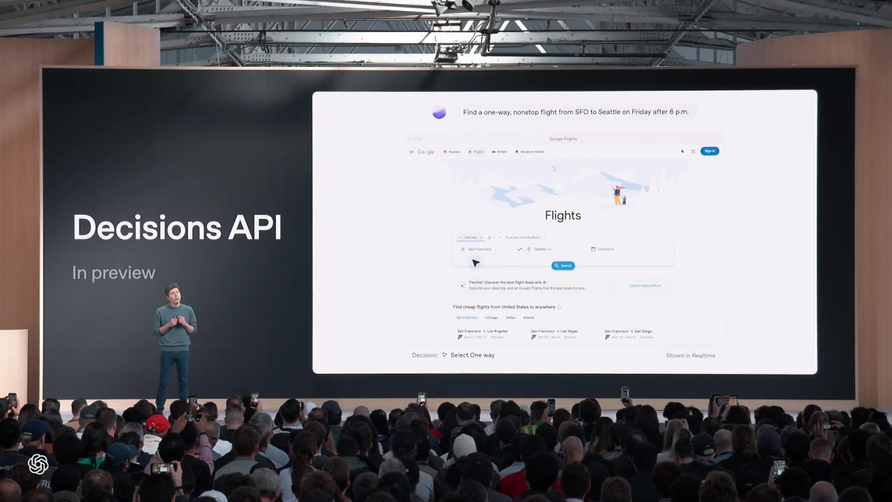 Photo from OpenAI DevDay keynote's update